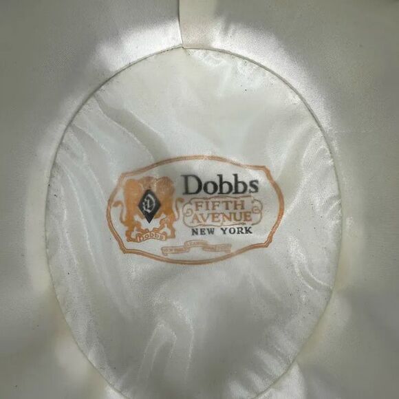 VINTAGE Size 7 Dobbs Fifth Avenue The Palace Fedora Hat Black Felt Wool USA Made - Picture 7 of 10